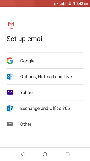 Select Outlook, Hotmail and Live