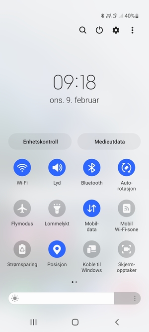 Slå av Wi-Fi og Bluetooth
