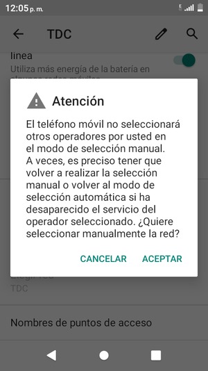 Seleccione ACEPTAR