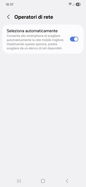 Disattiva Selezione automaticamente