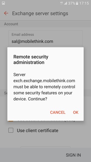 Select OK