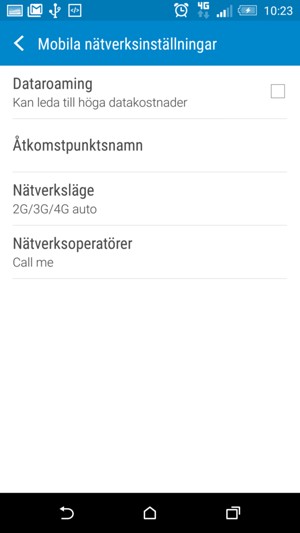 Välj Åtkomstpunktsnamn