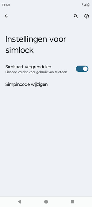Selecteer Simpincode wijzigen