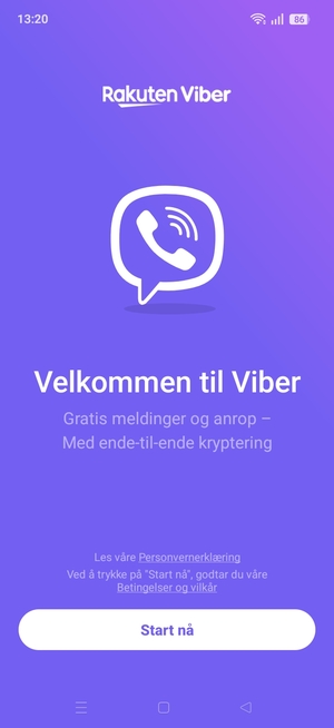 Applikasjonen er klar til bruk