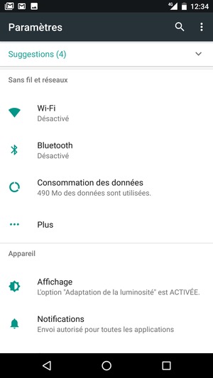 Sélectionnez Plus