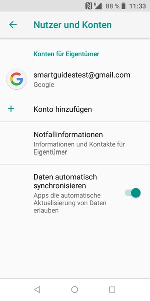 Wählen Sie Google