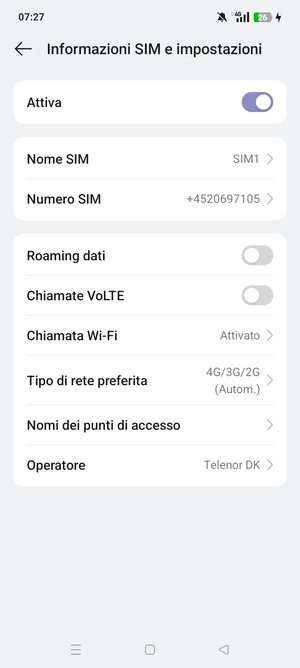 Seleziona Nomi dei punti di accesso