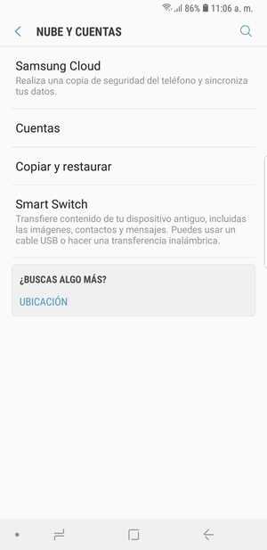 Seleccione Cuentas