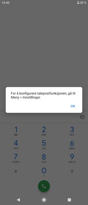Hvis personsvar ikke er innstilt, velg OK