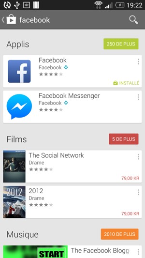 Sélectionnez l'appli