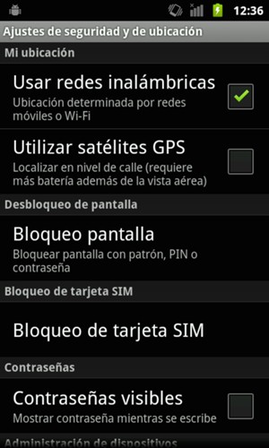 Desmarque la casilla de verificación GPS / Utilizar satélites GPS