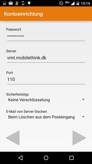 Scrollen Sie nach unten und wählen Sie WEITER
