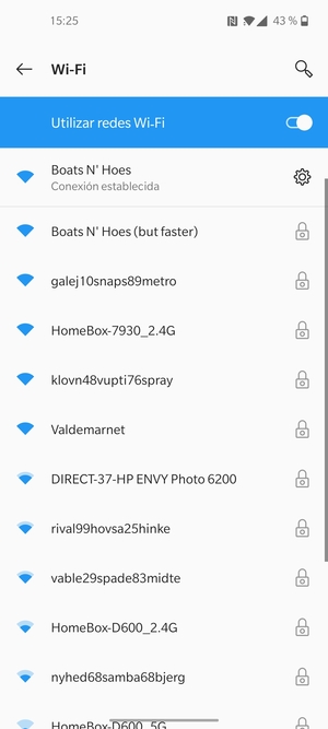 Ahora está conectado a la red Wi-Fi