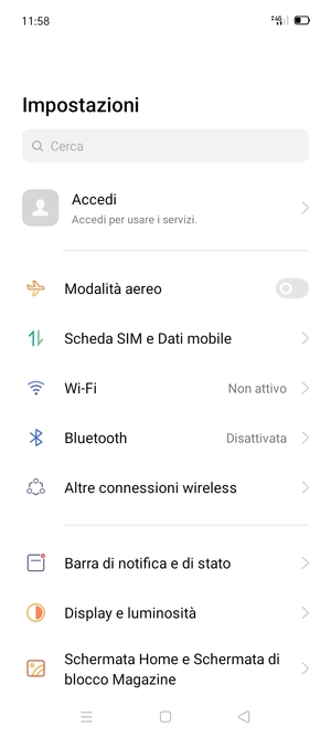 Seleziona Altre connessioni wireless