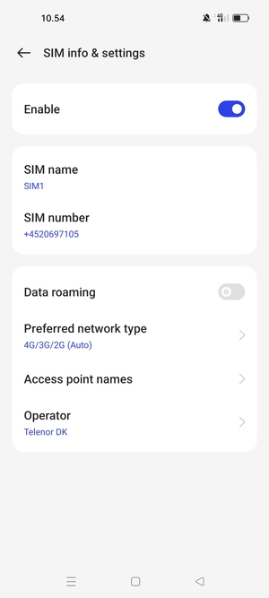 Select Access point names