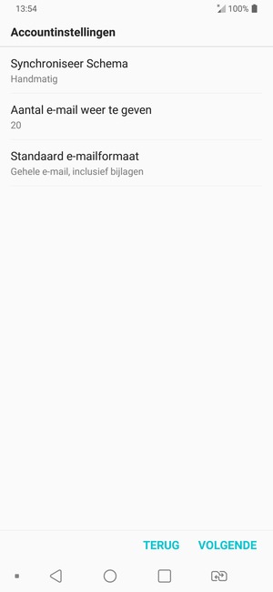 Selecteer VOLGENDE