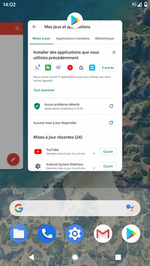 Faites glisser les applis vers le haut pour les fermer