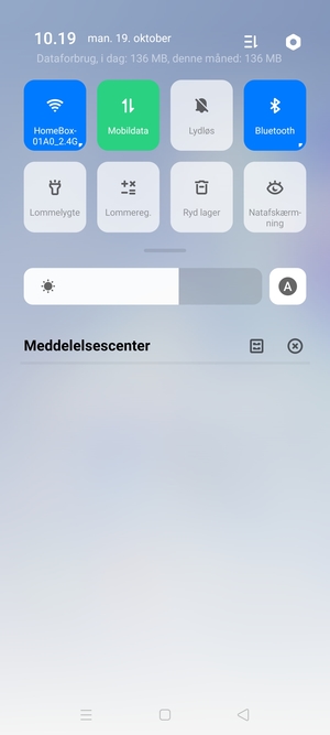 Aktiver topmenuen igen