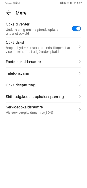 Vælg Telefonsvarer