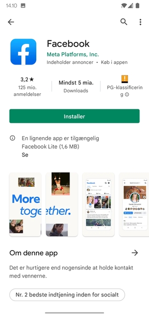 Vælg Installer