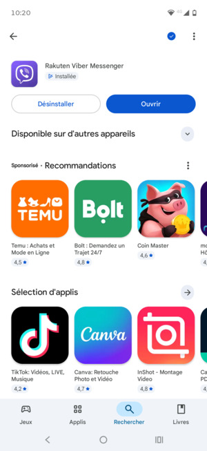 Sélectionnez Ouvrir