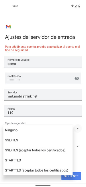 Seleccione Ninguno