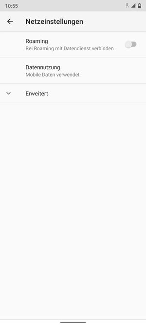 Wählen Sie Erweitert