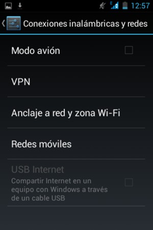 Seleccione Redes móviles