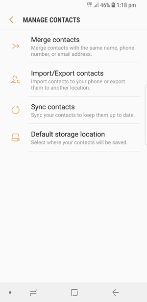 Select Import/Export contacts