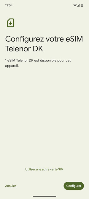 Sélectionnez Configurer