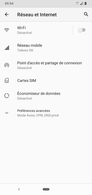 Sélectionnez Réseau mobile