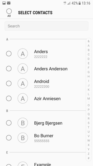 Check the All checkbox