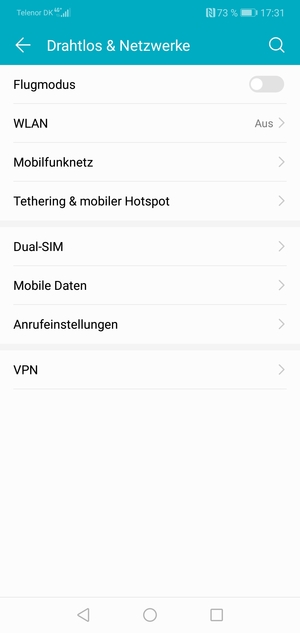 Wählen Sie Mobilfunknetz