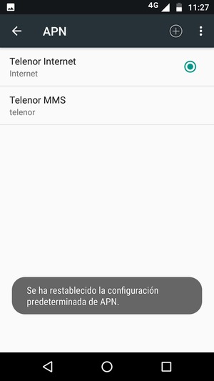 Seleccione Nuevo APN