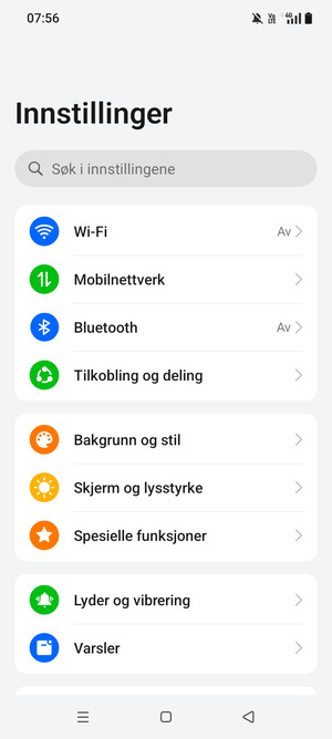 Velg Wi-Fi