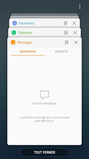 Sélectionnez TOUT FERMER