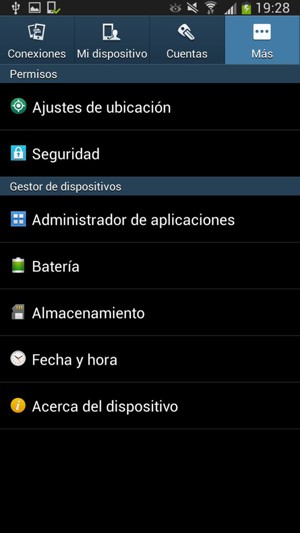 Desplácese y seleccione Acerca del dispositivo