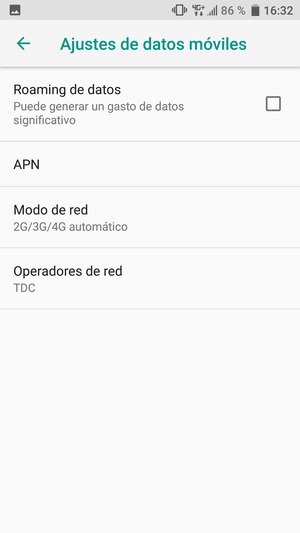 Para cambiar la red en caso de problemas de conectividad, seleccione Operadores de red