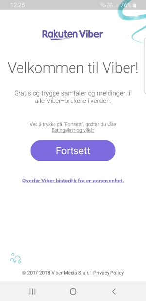 Applikasjonen er klar til bruk