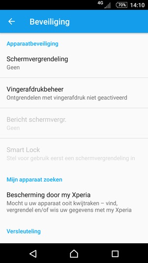 Selecteer Schermvergrendeling