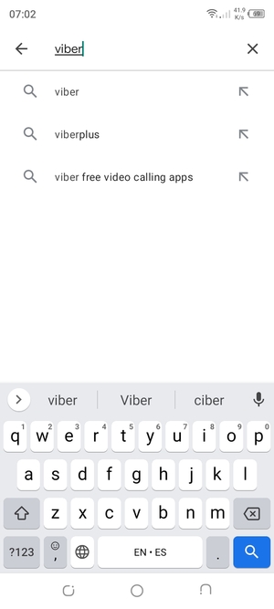 Enter the app name and select Search