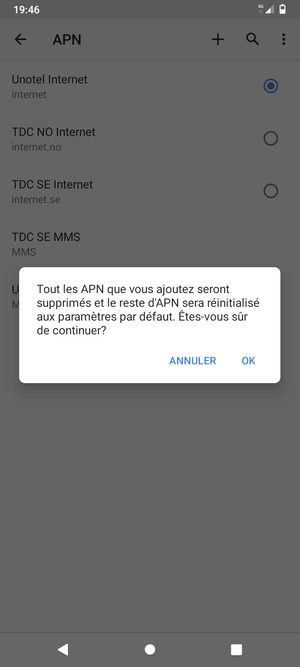 Sélectionnez OK