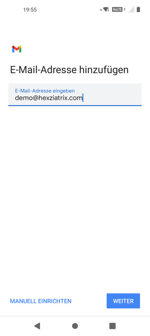 Geben Sie Ihre E-Mail-Adresse ein und wählen Sie WEITER