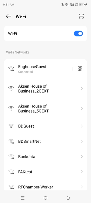 You are now connected to the Wi-Fi network