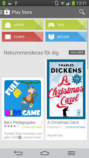 Tryck på Sök-knappen