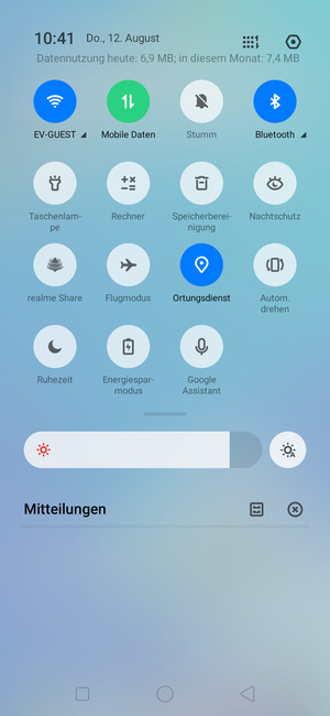 Schalten Sie WLAN und Bluetooth aus