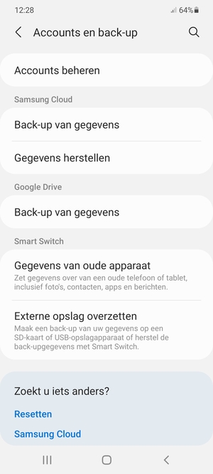 Selecteer Accounts beheren