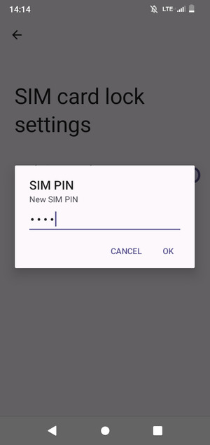 Enter your New SIM PIN and select OK