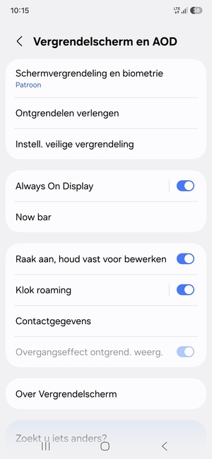 Uw telefoon is nu beveiligd met een schermvergrendeling