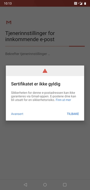 Velg TILBAKE
